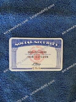 USA SSN photolook blue textile background FRONT